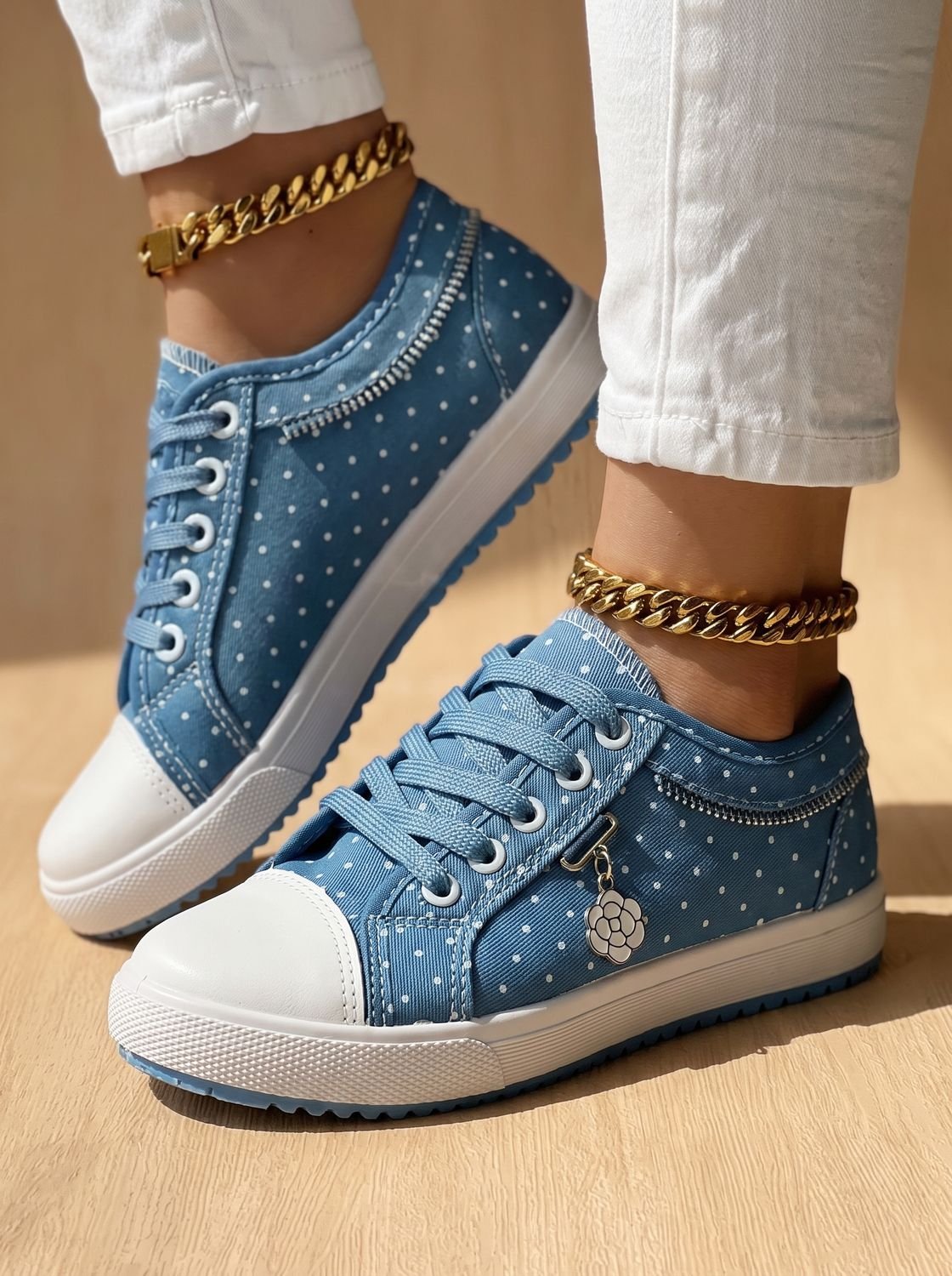 Women's Orthopedic Floral Mesh Platform Sneakers