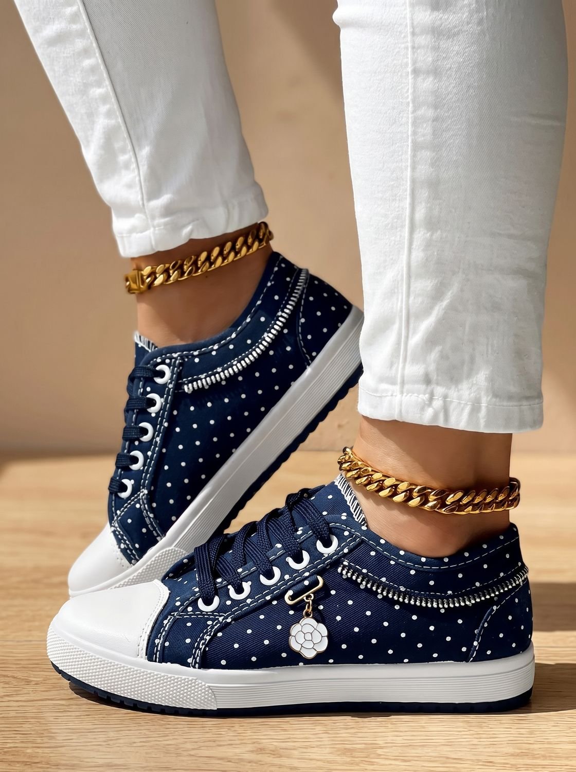 Women's Orthopedic Floral Mesh Platform Sneakers