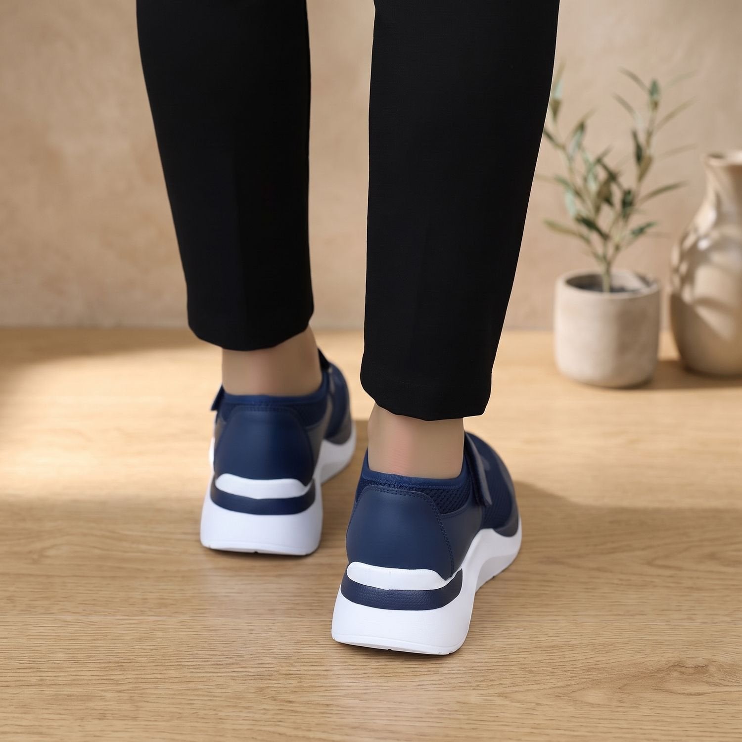 Front view of a women's orthopedic Mary Jane sneaker