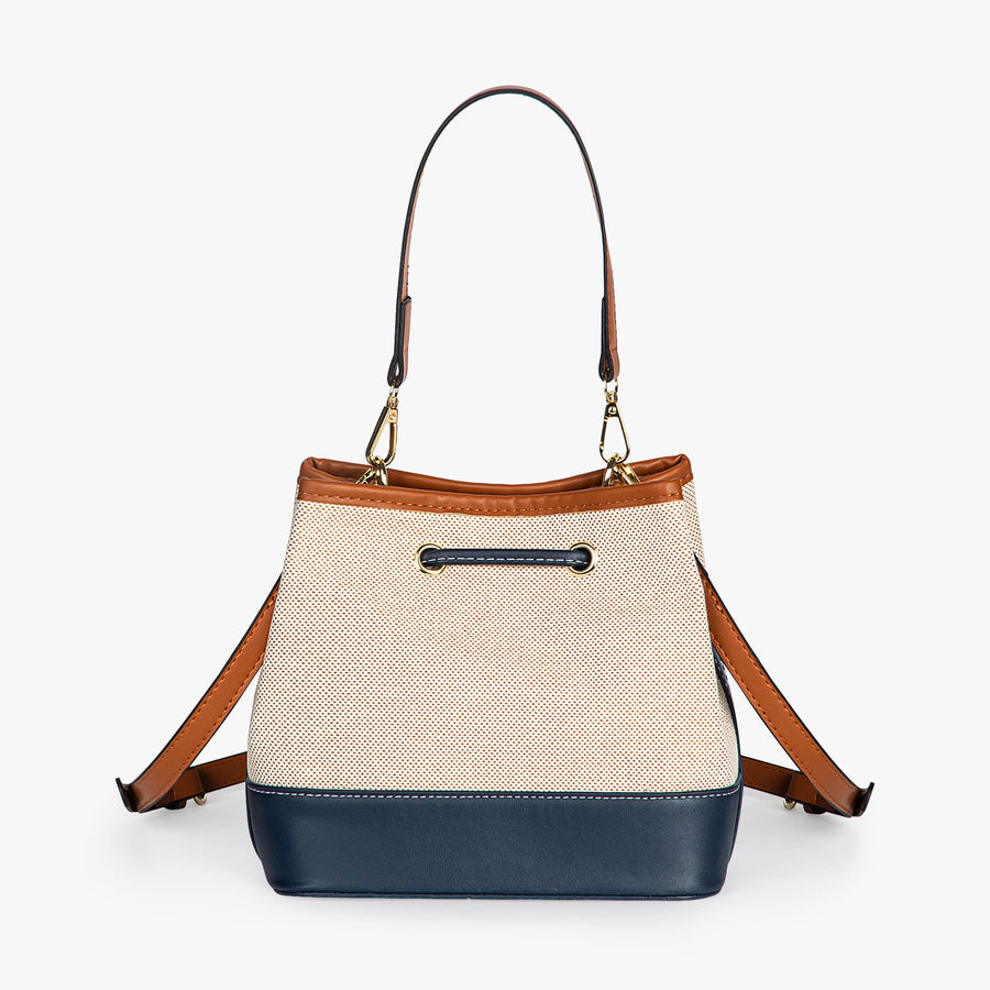 Vintage Canvas Bucket Bag Olives