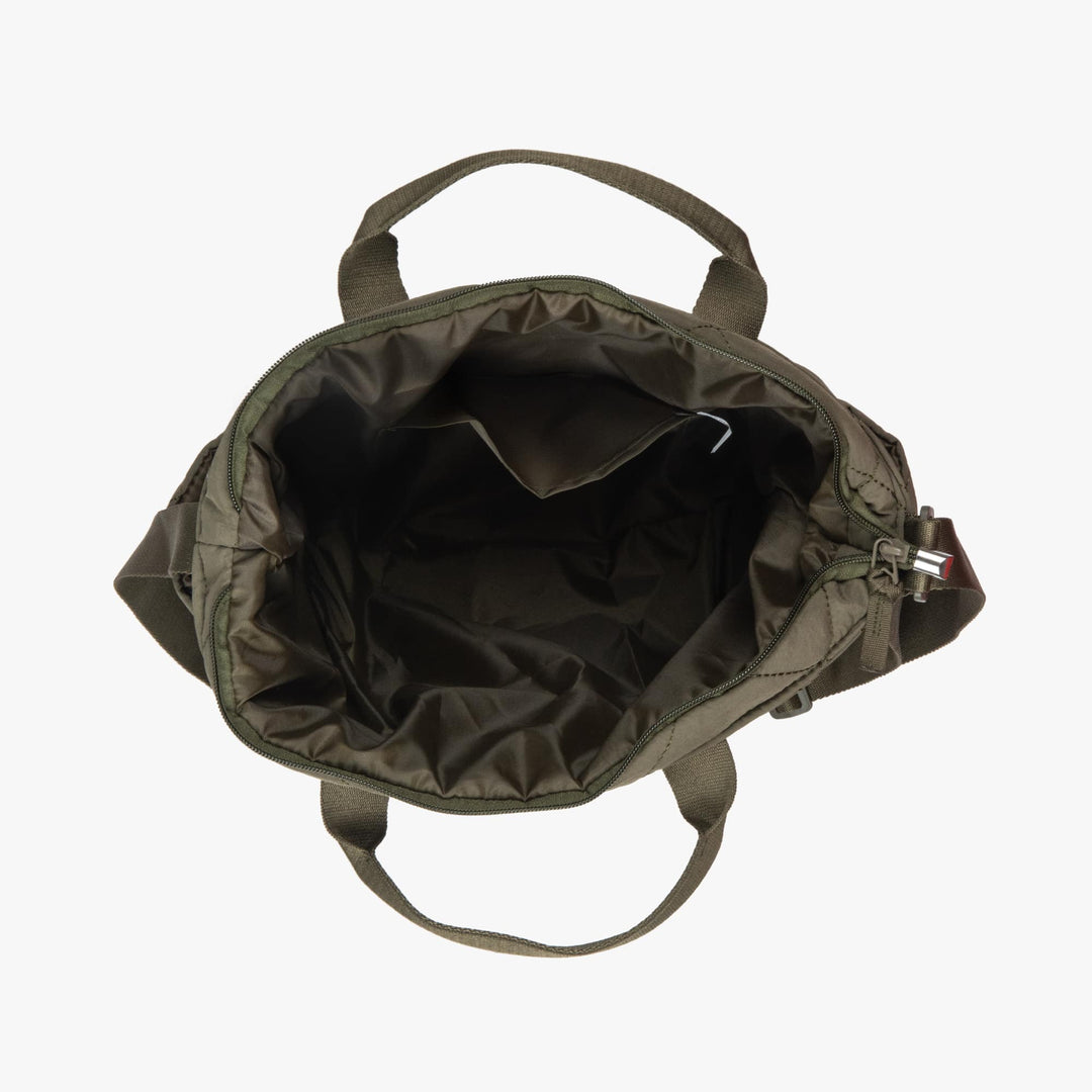 xlarge quilted puffer tote | olive