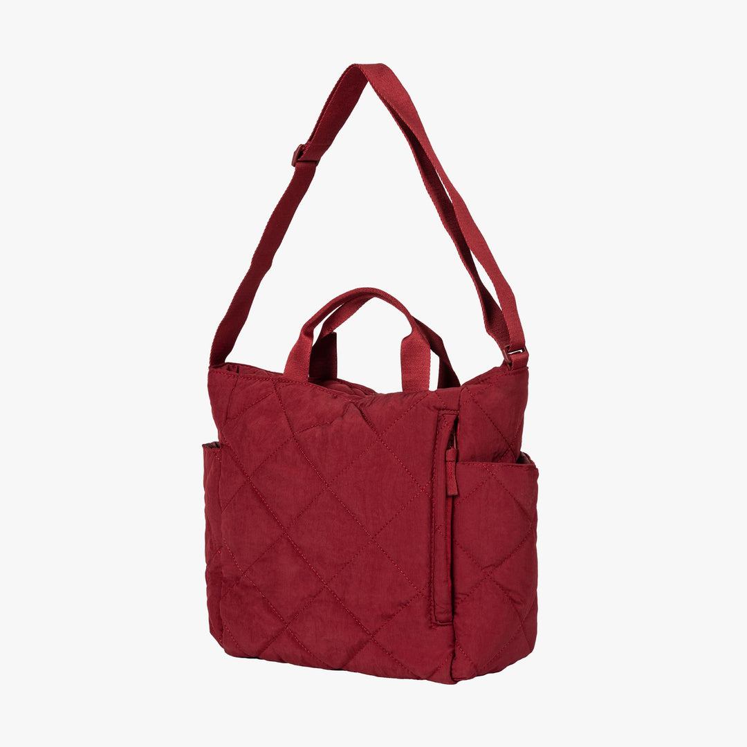 Quilted Puffer Tote Bag (Off-white)