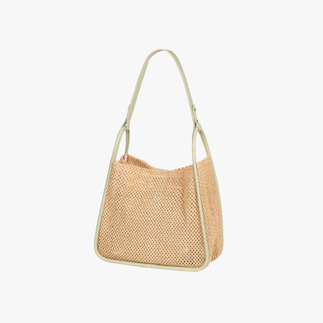 Large Handle Straw Tote – Olives