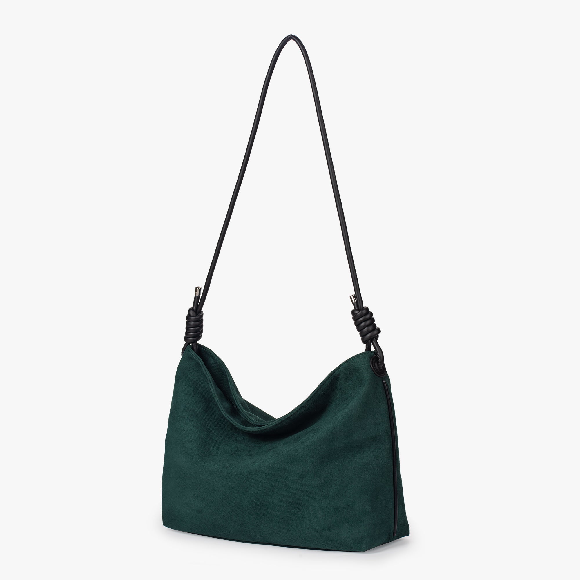 The Row - Bourse Teal Green Suede Shoulder Bag | Mitchell Stores